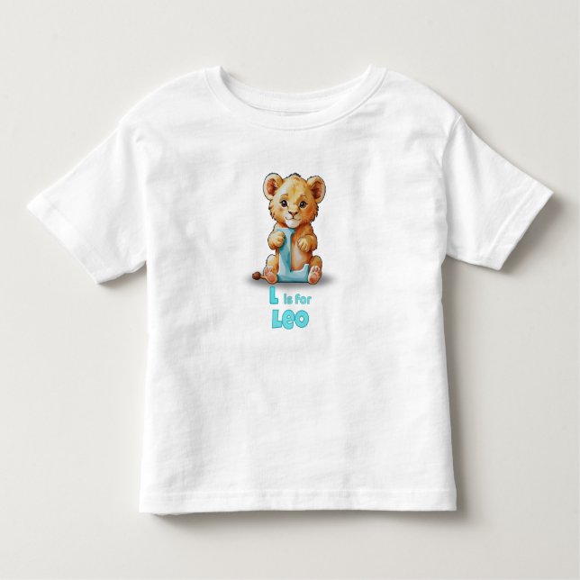 L is for Leo - Custom Toddler T-Shirt (Front)