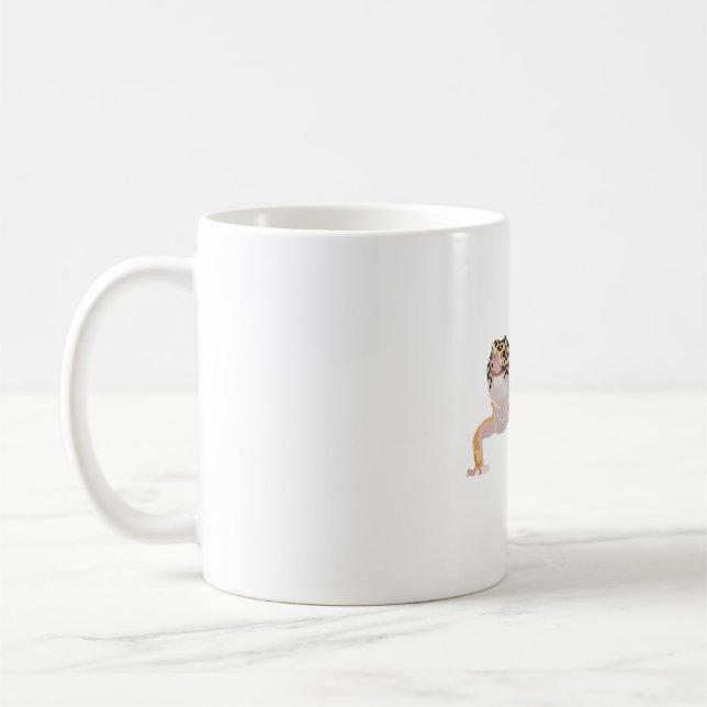 L is for Leopard Gecko Coffee Mug (Left)