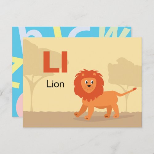 L is for Lion _ Alphabet Flash Card