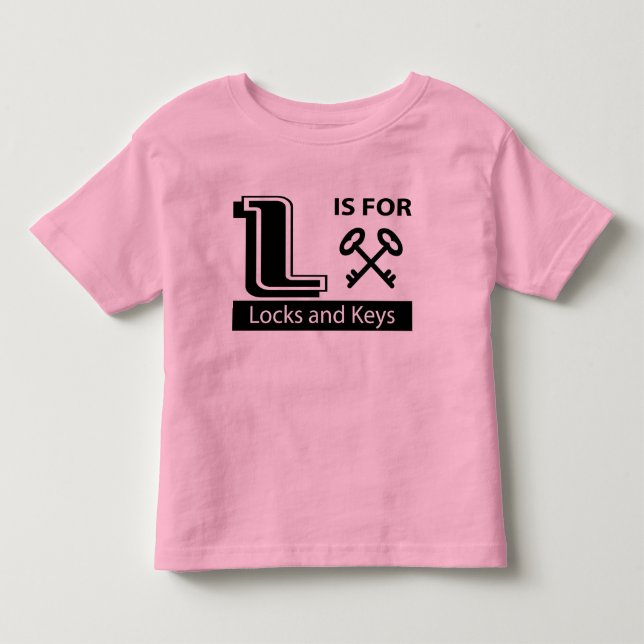 L Is For Locks and Keys Toddler T-shirt (Front)