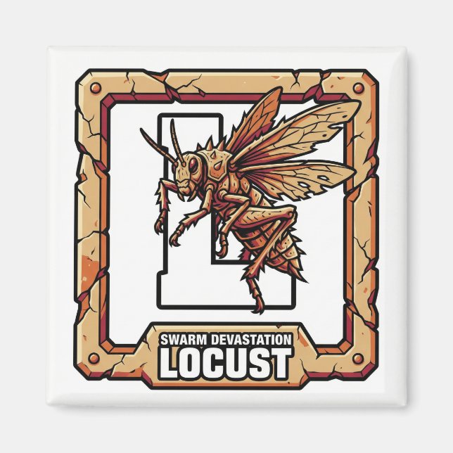 L is for Locust – GTA Style ABC Learning Magnet (Front)