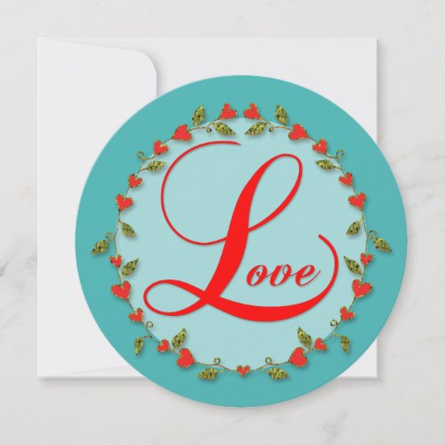 L is for Love Valentine for Daughter Holiday Card