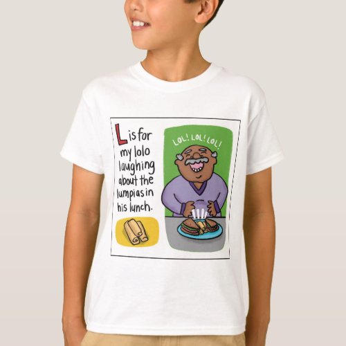 L is for Lumpia Kids T_shirt