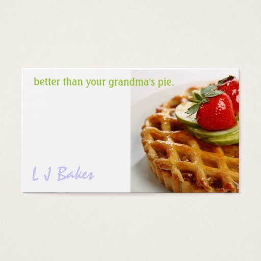 Customizable L J Bakes Business Card