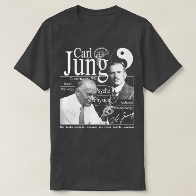 l Jung Inspired Abstract Psychedelic Psychology Qu T-Shirt (Design Front)
