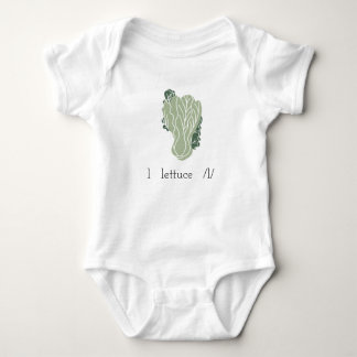 l  lettuce  /l/  baby bodysuit