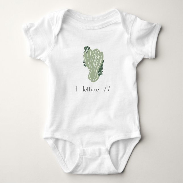 l  lettuce  /l/  baby bodysuit (Front)