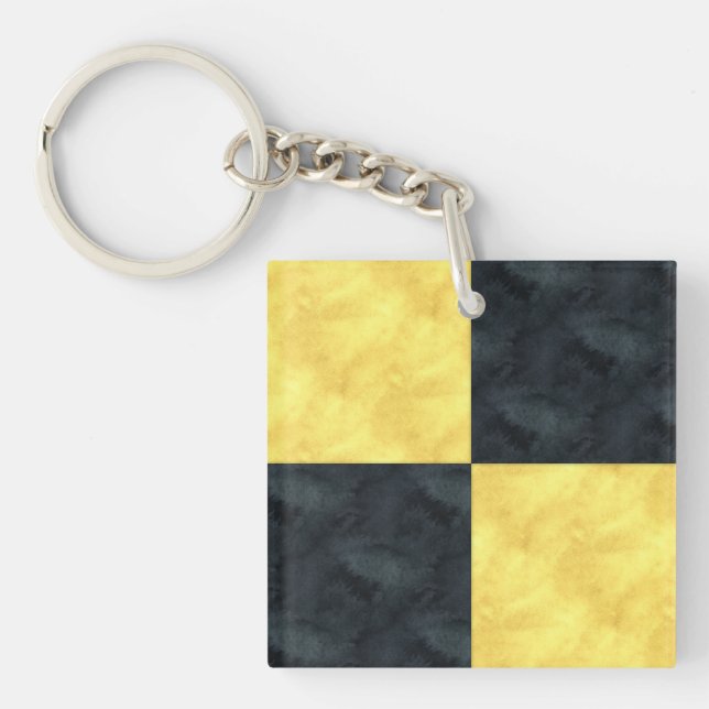 L Lima Watercolor Nautical Signal Maritime Flag Keychain (Front)
