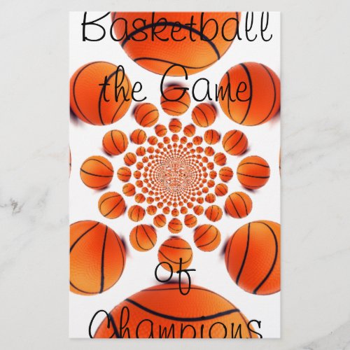 l Love Basketball the Game of Champions Stationery