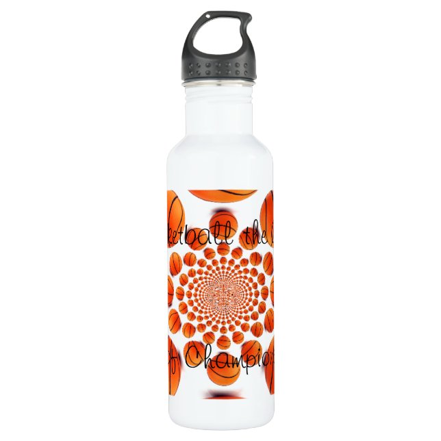 l Love Basketball the Game of Champs Water Bottle (Front)