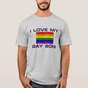 l love my gay son Rainbow flag Pride T-Shirt