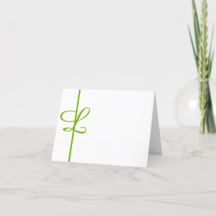 “L” monogram.ADD YOUR INITIAL TO PERSONALIZE Thank You Card