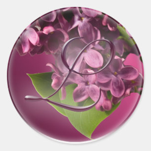 L Monogram Lilac Envelope Seal Sticker