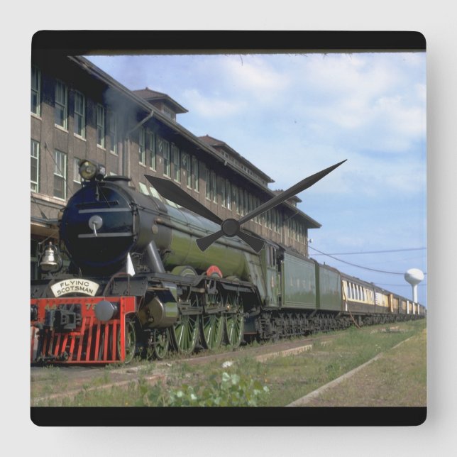 L&N 4-6-2 with "Flying Scotsman_Trains Square Wall Clock (Front)