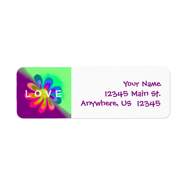 L O V E Flower Label (Front)