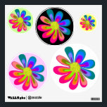 L O V E Flower Wall Sticker<br><div class="desc">My retro flower design will bring back memories of the good ol' days if you are old enough to remember the 60's & 70's. Or maybe you just like flowers with bright colors. Use the "Customize It" button to add text if needed or you can change the background color on...</div>