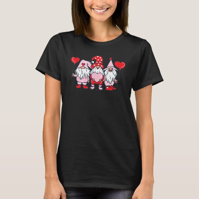 L O V E Gnome Happy Valentineu2019s Day T-Shirt (Front)