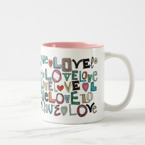 l o v e LOVE Two-Tone Coffee Mug