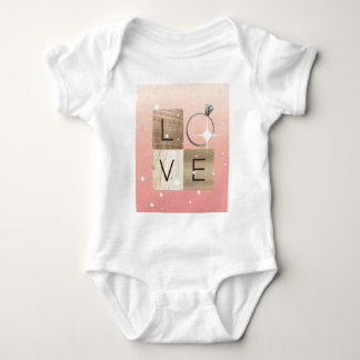 L-o-v-e Tiles Baby Bodysuit