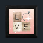 L-o-v-e Tiles Keepsake Box<br><div class="desc">Celebrate love, romance and upcoming nuptials with this beautiful design that features wood letter tiles and an engagement ring to spell out the word LOVE.</div>