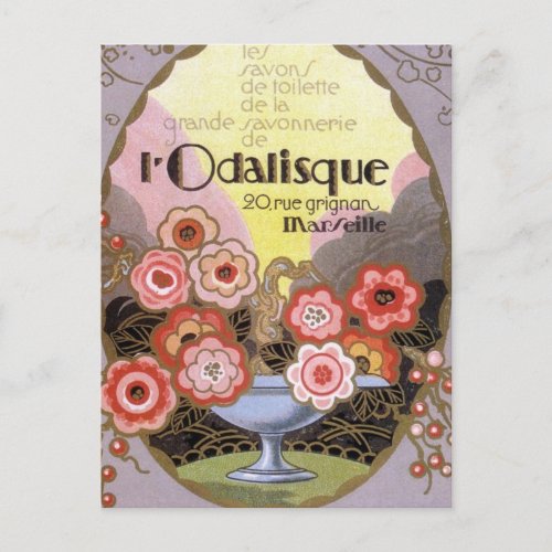 l Odalisque Perfume Label Postcard