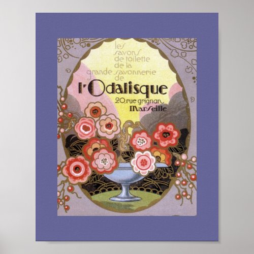 l Odalisque Perfume Label Poster