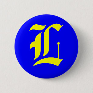 L - OLD ENGLISH PINBACK BUTTON