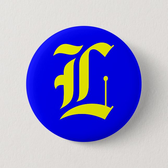 L - OLD ENGLISH PINBACK BUTTON (Front)