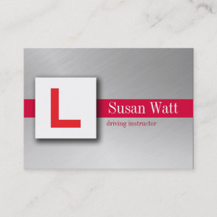 L Plate Driving Instructor Business Card