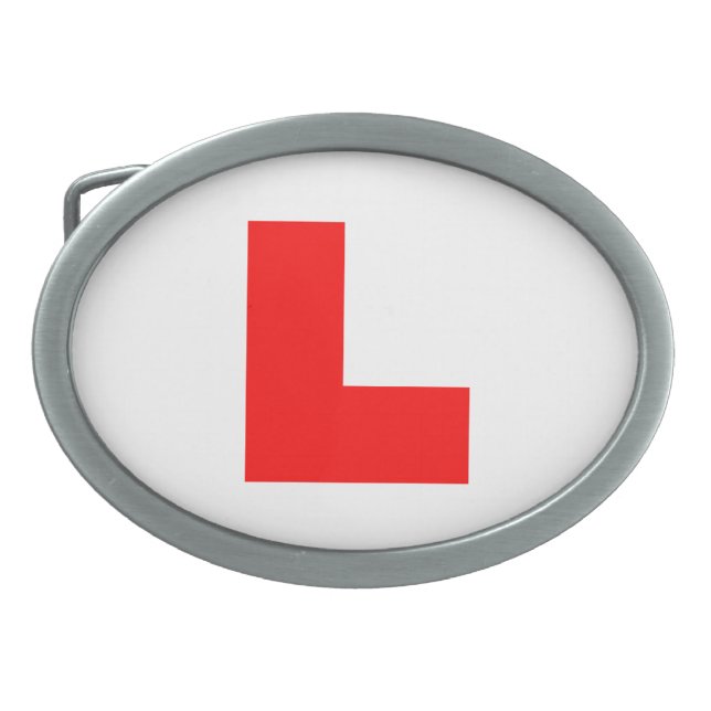 L-Plate Learner Driver / Bachelorette Hen Night Belt Buckle (Front)