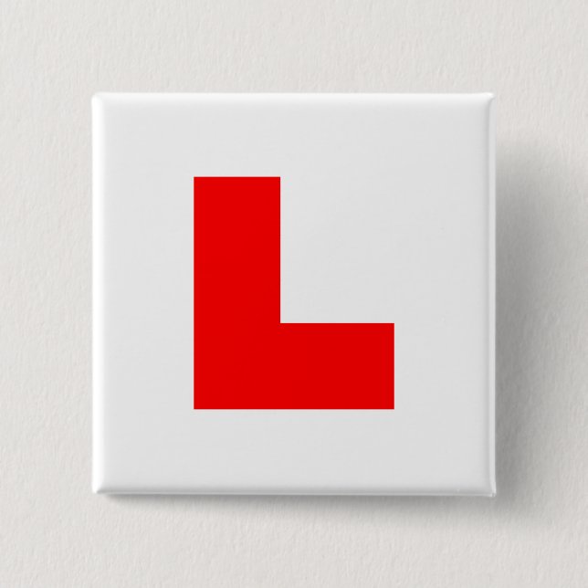 L-Plate Learner Driver / Bachelorette Hen Night Button (Front)