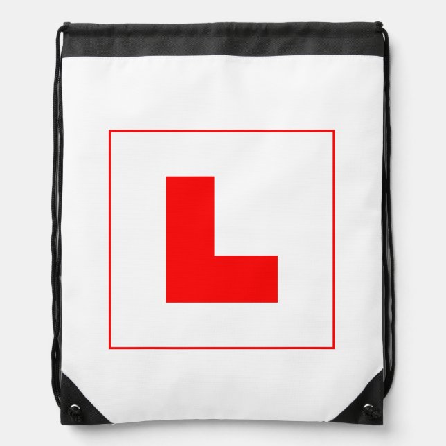 L-Plate Learner Driver / Bachelorette Hen Night Drawstring Bag (Front)