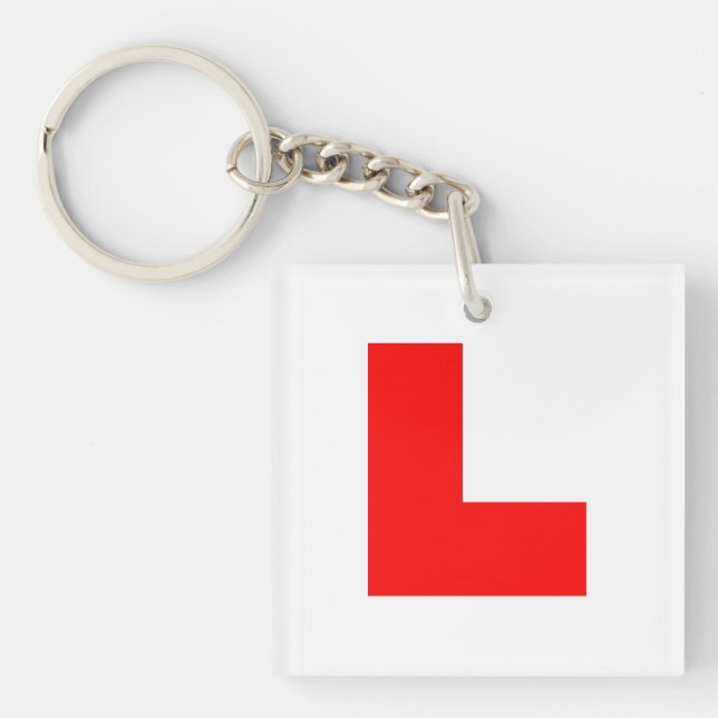 L-Plate Learner Driver / Bachelorette Hen Night Keychain (Front)