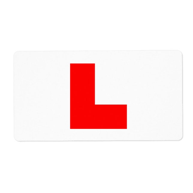 L-Plate Learner Driver / Bachelorette Hen Night Label (Front)