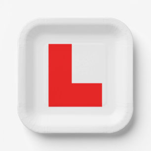 L-Plate Learner Driver / Bachelorette Hen Night Paper Plates