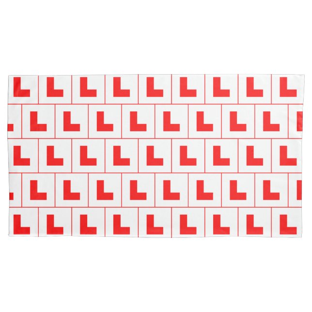 L-Plate Learner Driver / Bachelorette Hen Night Pillow Case (Front-Left)