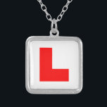 L-Plate Learner Driver / Bachelorette Hen Night Silver Plated Necklace<br><div class="desc">Funny Novelty L-Plate Learner Driver Sign / Bachelorette Hen Night Party.

Globe Trotters specializes in idiosyncratic imagery from around the globe. Here you will find unique Greeting Cards,  Postcards,  Posters,  Mousepads and more.</div>
