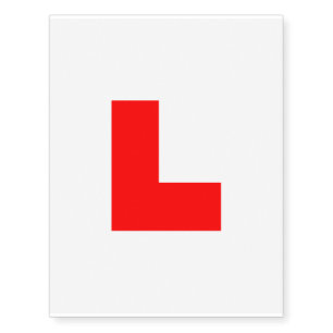 L-Plate Learner Driver / Bachelorette Hen Night Temporary Tattoos