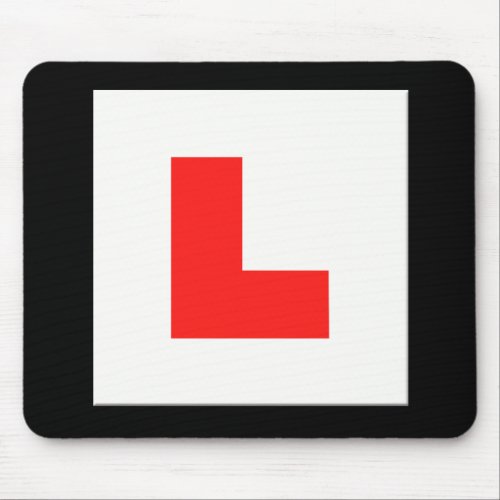L_plate learner driver mouse pad