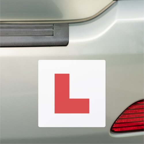 L Plate Learner Driver Red 7 Car Magnet