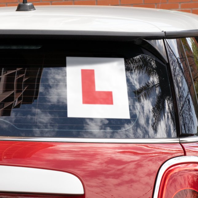 L Plate Learner Driver Red 7" Car Window Cling (Creator Uploaded)