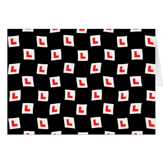 L-plate learner driver wallpaper black background (Front Horizontal)