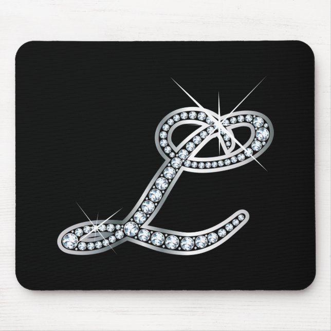 L script "Diamond Bling" Mouse Pad (Front)