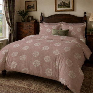L Soft dusty pink William Morris floral Marigold Duvet Cover