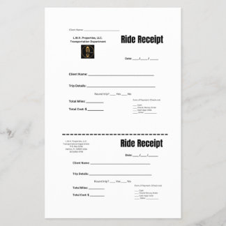 L.W.H. Properties Ride Receipt Flyer