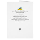 La Abeja, tarjeta (Back)