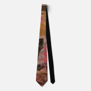 LA Abstract, Collage, A Gel Print Abstract Neck Tie