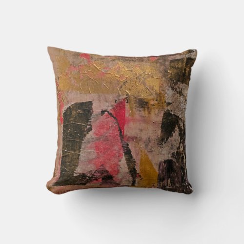 LA Abstract Collage A Gel Print Abstract Throw Pillow