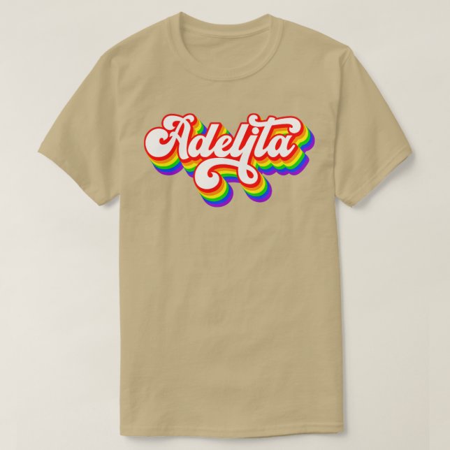 La Adelita Mexican Soldier Rainbow Adelita Gift T-Shirt (Design Front)