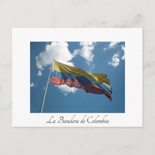 La bandera de Colombia Postcard